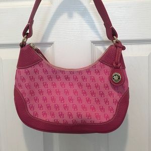 Dooney & Bourke Pink Small Hobo Shoulder Bag H078